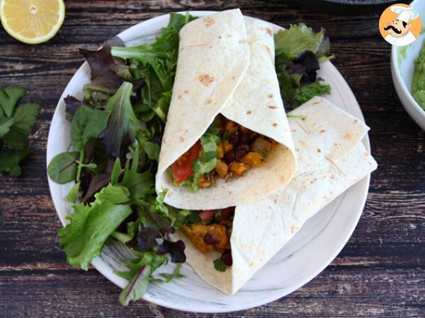 Vegetariske fajitas med tekstureret sojaprotein - foto 3