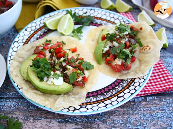 Vegetariske tacos med linser